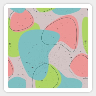 Abstract organic pattern design (green, pink and blue) Sticker